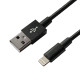 Кабель Grand-X USB-Lightning MFI, 1м Black (FL01BB)