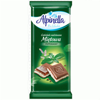 Шoколад молочный Alpinella Mietowa, 100 г (Польша)