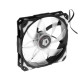 Вентилятор ID-Cooling PL-12025-W, 120x120x25мм, 4-pin PWM, черный с белым