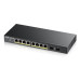 Коммутатор ZYXEL GS1900-10HP (GS1900-10HP-EU0101F) (8xGE PoE, 2хSFP, POE 77W, WebSmart)