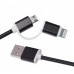 Кабель ColorWay USB-Lihgtning-МicroUSB, 1м Black (CW-CBU2001-BK)