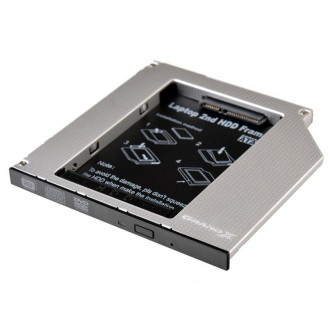 Адаптер Grand-X для подключения HDD 2.5 в отсек привода ноутбука SATA/SATA3 Slim 9.5мм (HDC-24N)