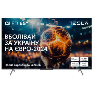 Телевизор Tesla Q65S935GUS/ со Smart TV/ 2 х 12 Вт/ wi-fi / bluetooth/ Google TV / черный/ 1445x840x100 мм / 65/ 4K UHD (3840x2160)/ 60 Гц/ поддержка hdr_Promo