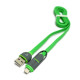 Кабель PowerPlant USB2.0-MicroUSB-Lightning, 1м Green (KD00AS1291)