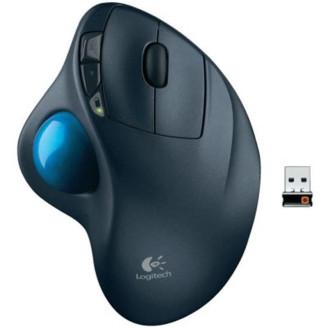 Мышь беспроводная Logitech M570 Trackball (910-001882) Silver/Blue USB лазерная