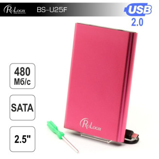 Внешний карман ProLogix для подключения SATA HDD 2.5, USB 2.0, Red (BS-U25F)