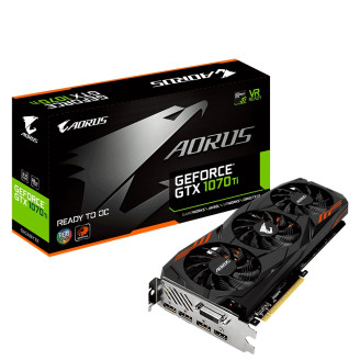 Видеокарта GF GTX 1070 Ti 8GB GDDR5 AORUS Gigabyte (GV-N107TAORUS-8GD) 1 мес