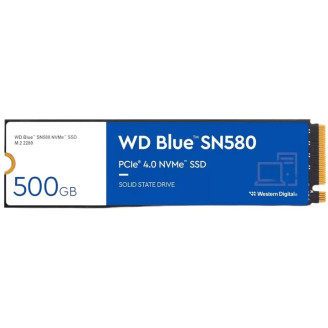 Накопитель SSD  500GB WD Blue SN580 M.2 2280 PCIe 4.0 x4 3D TLC (WDS500G3B0E)