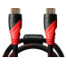 Кабель Grand-X HDMI - HDMI, (M/M), 1.5 м, Black-Red (HDN-1080P)