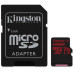 Карта памяти MicroSDXC 128GB UHS-I/U3 Class 10 Kingston Canvas React R100/W80MB/s + SD-адаптер (SDCR/128GB)