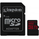 Карта памяти MicroSDHC  32GB UHS-I/U3 Class 10 Kingston Canvas React R100/W80MB/s + SD-адаптер (SDCR/32GB)