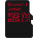 Карта памяти MicroSDHC  32GB UHS-I/U3 Class 10 Kingston Canvas React R100/W80MB/s (SDCR/32GBSP)