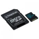 Карта памяти MicroSDXC  64GB UHS-I/U3 Class 10 Kingston Canvas Go + SD-адаптер (SDCG2/64GB)