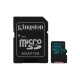 Карта памяти MicroSDXC 128GB UHS-I/U3 Class 10 Kingston Canvas Go + SD-адаптер (SDCG2/128GB)