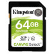 Карта памяти SDXC  64GB UHS-I Class 10 Kingston Canvas Select (SDS/64GB)