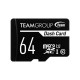 Карта памяти MicroSDXC  64GB UHS-I Class 10 Team Dash Card + SD-adapter (TDUSDX64GUHS03)