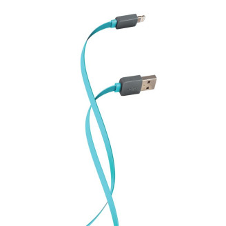 Кабель Florence Color USB-Lightning 2A, 1м, Aquamarin (FDC-L1-2A)