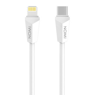 Кабель Nomi DCLT 10ic USB-Lightning-Type-C, 1м White (344267)