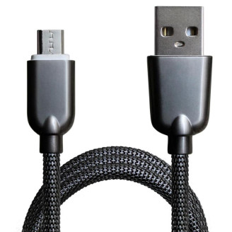 Кабель Grand-X USB-microUSB, 1м Dark Silver (MM02DS)