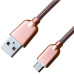 Кабель Grand-X USB-microUSB, 1м Rose Gold (MM02RG)