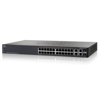 Коммутатор Cisco SB SG350-28, 24xGE, 2хSFP, 2 T/SFP, POE 195W (SG350-28P-K9-EU)