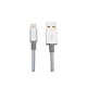 Кабель Verbatim USB2.0-Lightning, 1м Silver (48859)