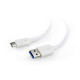 Кабель Cablexpert USB - USB Type-C V 3.0 (M/M), 0.1 м, премиум, белый (CCP-USB3-AMCM-W-0.1M)