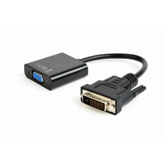 Адаптер Cablexpert DVI - VGA (M/F), 0.2 м, Black (AB-DVID-VGAF-01)