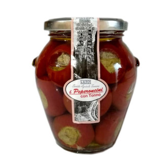 Маринованный перец Satos Pepperoncini con Tonno, 280 г (Италия)