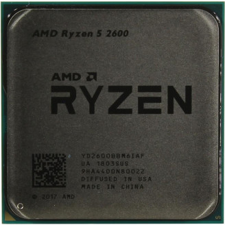 Процессор AMD Ryzen 5 2600 (3.4GHz 16MB 65W AM4) Tray (YD2600BBM6IAF)