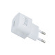 Сетевое зарядное устройство Tecro (1xUSB, 1A) White (TR-CHG01-WT)