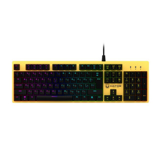 Клавиатура Hator Rockfall Yellow Edition Red Switches RU (HTK-603) Black/Yellow USB