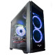 Корпус Frime Grandmaster blue led без БП (Grandmaster-U3-4BSRF-WP); 1xUSB 3.0, 2xUSB, 4шт Blue Singe Ring Fan