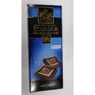 Шoколад горький J.D. Gross Ecuador 56% какао, Sea Salt, 125 г (Германия)