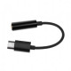 Аудио-кабель Cablexpert (CCA-UC3.5F-01), USB Type-C-3.5мм, 0.15 м, черный