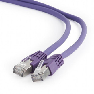 Патч-корд S/FTP Cablexpert (PP6A-LSZHCU-V-3M) литой, 50u штекер с защелкой, 3м, пурпурный