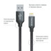 Кабель ColorWay USB - Lightning (M/M), 1 м, Black (CW-CBUL004-BK)