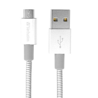 Кабель Verbatim USB2.0-MicroUSB, 1м Silver (48862)