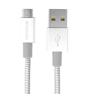 Кабель Verbatim USB2.0-MicroUSB, 0.3м Silver (48865)