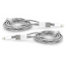 Комплект кабелей Verbatim USB2.0-Lightning, 1м+1м Silver (48872)