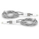 Комплект кабелей Verbatim USB2.0-Lightning, 1м+1м Silver (48872)