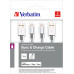 Комплект кабелей Verbatim USB2.0-Lightning, 1м+1м Silver (48872)