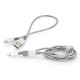 Комплект кабелей Verbatim USB2.0-Lightning, 1м+0.3м Silver (48873)