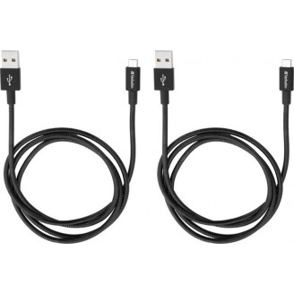 Комплект кабелей Verbatim USB2.0-MicroUSB, 1м+1м Black (48874)