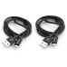 Комплект кабелей Verbatim USB2.0-MicroUSB, 1м+1м Black (48874)