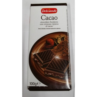 Шоколад черный Dolciando Cacao, 100 г (Италия)