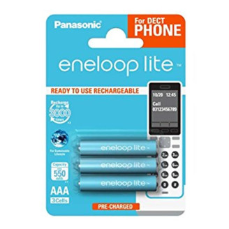 Аккумуляторы Panasonic Eneloop Lite Dect AAA/HR03 NI-MH 550 mAh BL 3 шт