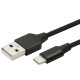 Кабель 2E Alumium Shell Cable USB-USB Type-C 1м Black (2E-CCTAL-1M)