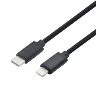 Кабель 2E Alumium Shell Cable USB Type-C-Lightning 1м Black (2E-CCTLAL-1M)