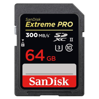 Карта памяти SDXC  64GB UHS-II/U3 Class 10 SanDisk Extreme Pro R300/W260MB/s 4K (SDSDXPK-064G-GN4IN)